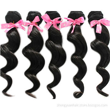 Unprocessed Hair Weft, 100% Virgin Brazilian Hair, Loose Wave, 10 to 32 Inches, Natural Color